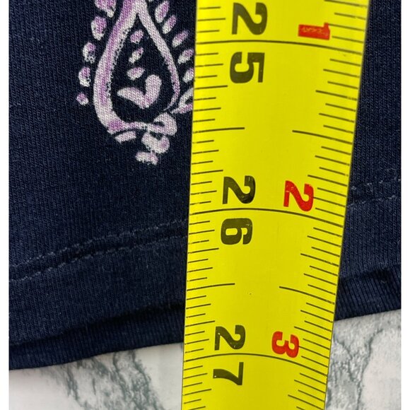 Style & Co. XXL Shirring Top Blue Paisley Design Rayon & Spandex Blend - Picture 4 of 10